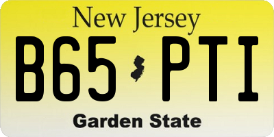 NJ license plate B65PTI