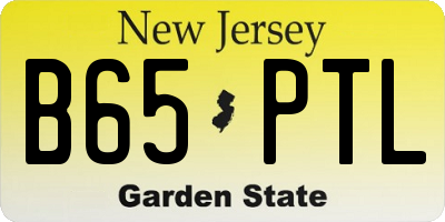 NJ license plate B65PTL