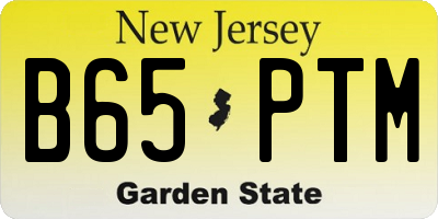 NJ license plate B65PTM
