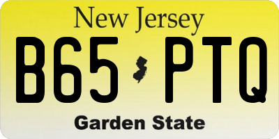 NJ license plate B65PTQ
