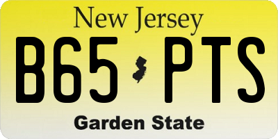 NJ license plate B65PTS