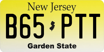 NJ license plate B65PTT