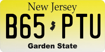 NJ license plate B65PTU