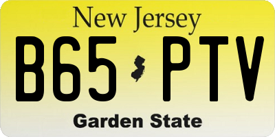 NJ license plate B65PTV