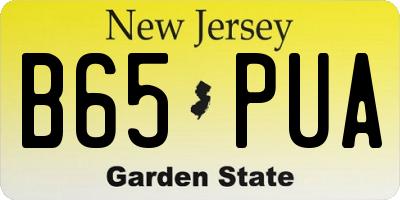 NJ license plate B65PUA
