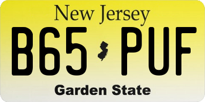 NJ license plate B65PUF
