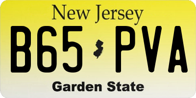 NJ license plate B65PVA