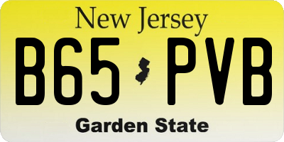 NJ license plate B65PVB