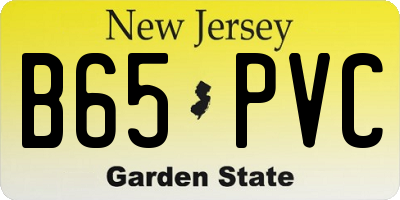 NJ license plate B65PVC