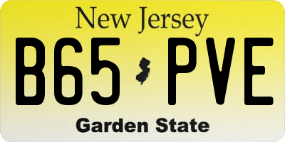 NJ license plate B65PVE