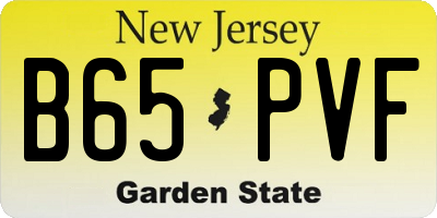 NJ license plate B65PVF