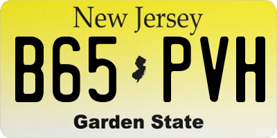 NJ license plate B65PVH