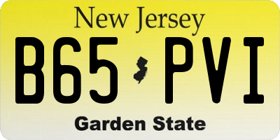 NJ license plate B65PVI