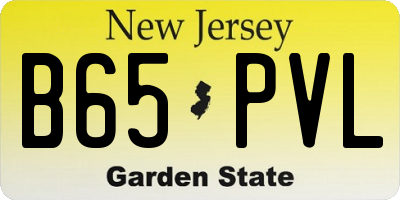 NJ license plate B65PVL