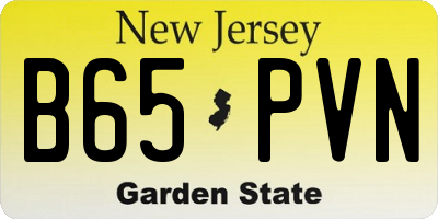 NJ license plate B65PVN