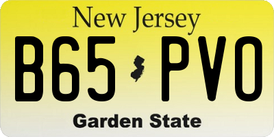 NJ license plate B65PVO