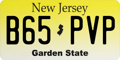 NJ license plate B65PVP