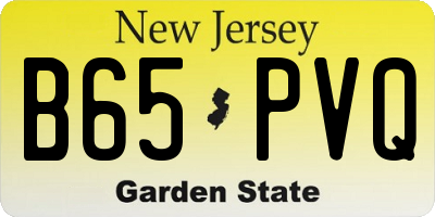 NJ license plate B65PVQ