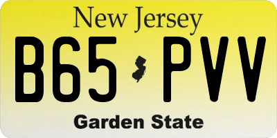NJ license plate B65PVV