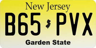 NJ license plate B65PVX