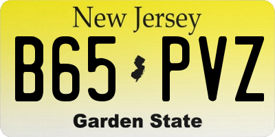 NJ license plate B65PVZ