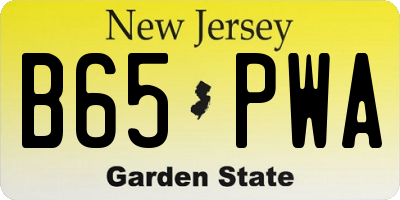 NJ license plate B65PWA
