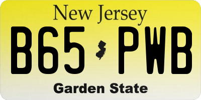NJ license plate B65PWB