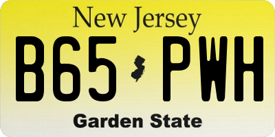 NJ license plate B65PWH
