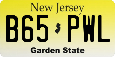 NJ license plate B65PWL