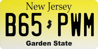 NJ license plate B65PWM