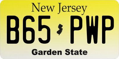 NJ license plate B65PWP
