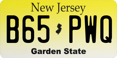 NJ license plate B65PWQ