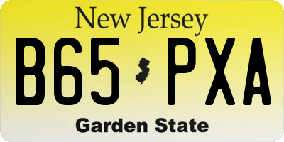 NJ license plate B65PXA