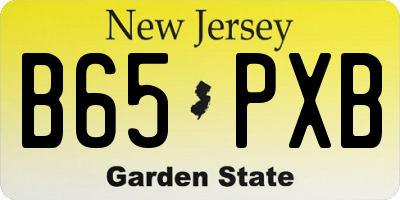 NJ license plate B65PXB
