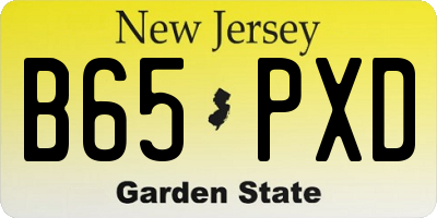 NJ license plate B65PXD