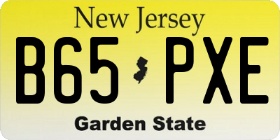 NJ license plate B65PXE