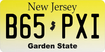 NJ license plate B65PXI