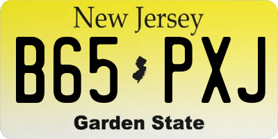 NJ license plate B65PXJ
