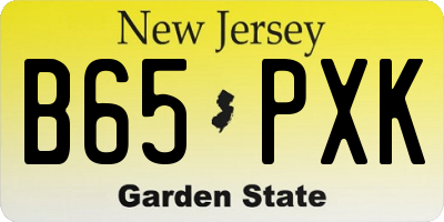 NJ license plate B65PXK