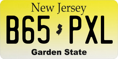 NJ license plate B65PXL