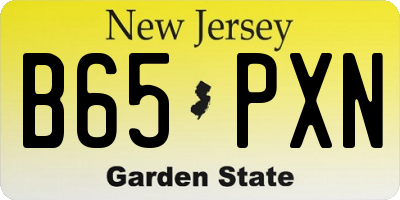 NJ license plate B65PXN