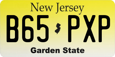 NJ license plate B65PXP
