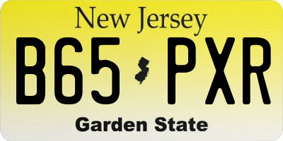 NJ license plate B65PXR