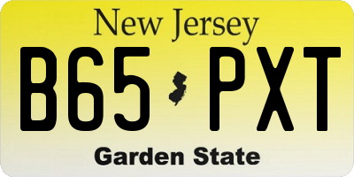 NJ license plate B65PXT