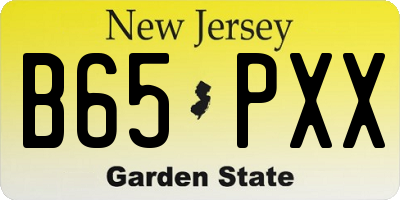 NJ license plate B65PXX