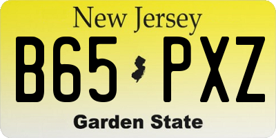 NJ license plate B65PXZ