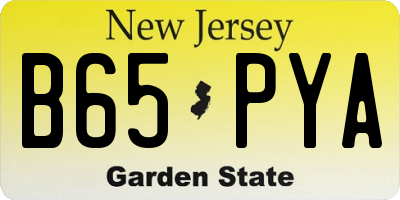 NJ license plate B65PYA