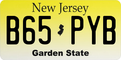 NJ license plate B65PYB