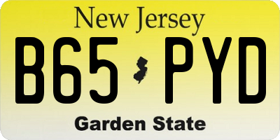 NJ license plate B65PYD