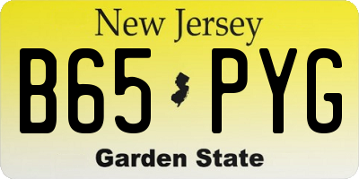 NJ license plate B65PYG